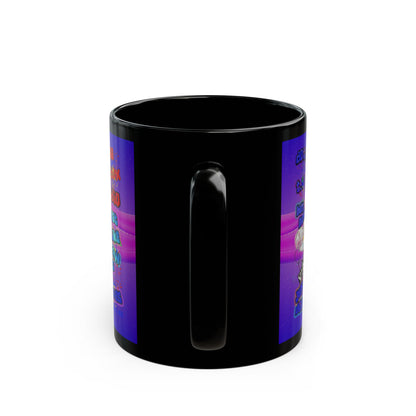 drop the beat - Black Mug (purple-pink wave)