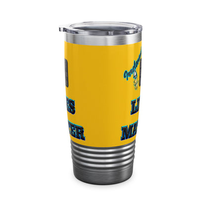 irrelevant - Ringneck Tumbler, 20oz (yellow)