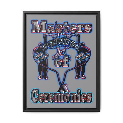em cee squared - framed canvas art (grey)