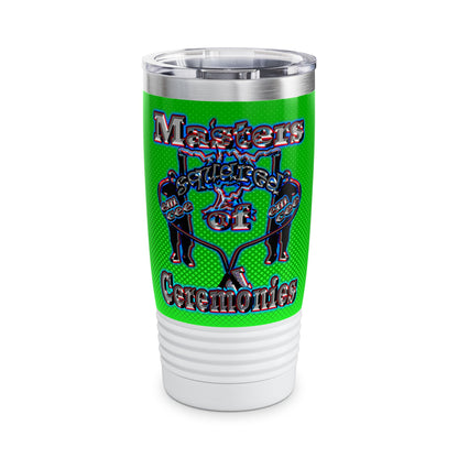 em cee squared - Ringneck Tumbler, 20oz (logo green)