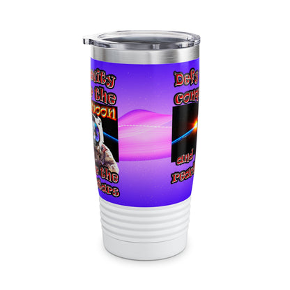 defy conquer reach - Ringneck Tumbler, 20oz (purple-pink wave)