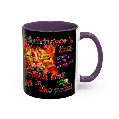 schrodinger's cat - Accent Mug (black)