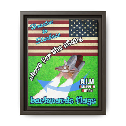 shoot for the stars - framed canvas art (green turf)
