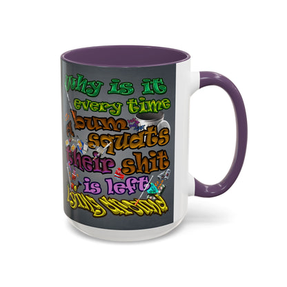 the bum's shit - Accent Mug (grey-light grey)