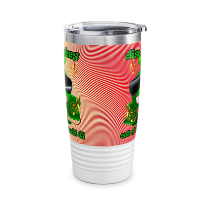 disc jockey - Ringneck Tumbler, 20oz (yellow-orange wave)
