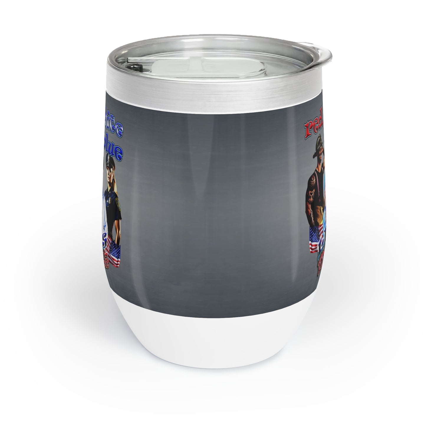 rw&b lives matter - Chill Wine Tumbler (grey-light grey)