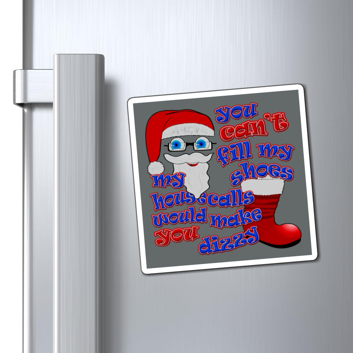 santa's shoes - Magnets - (dark grey)