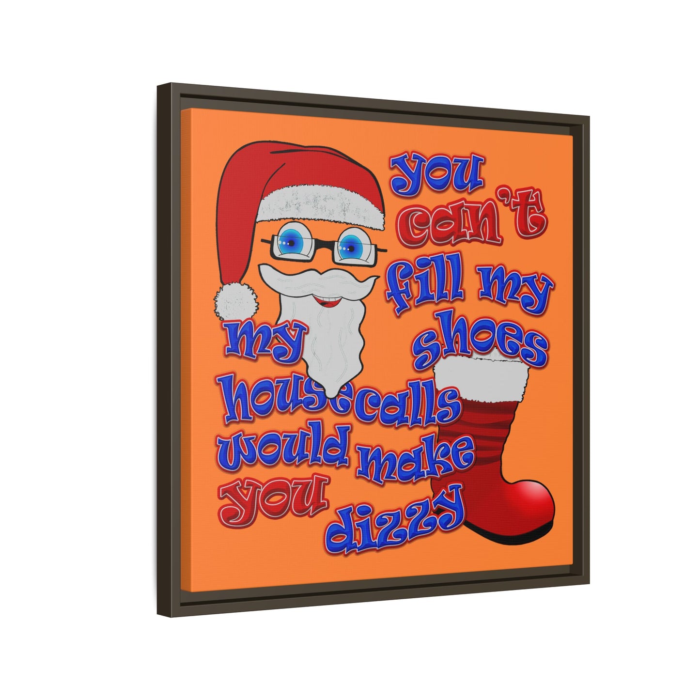 santa's shoes - framed canvas art (crusta)