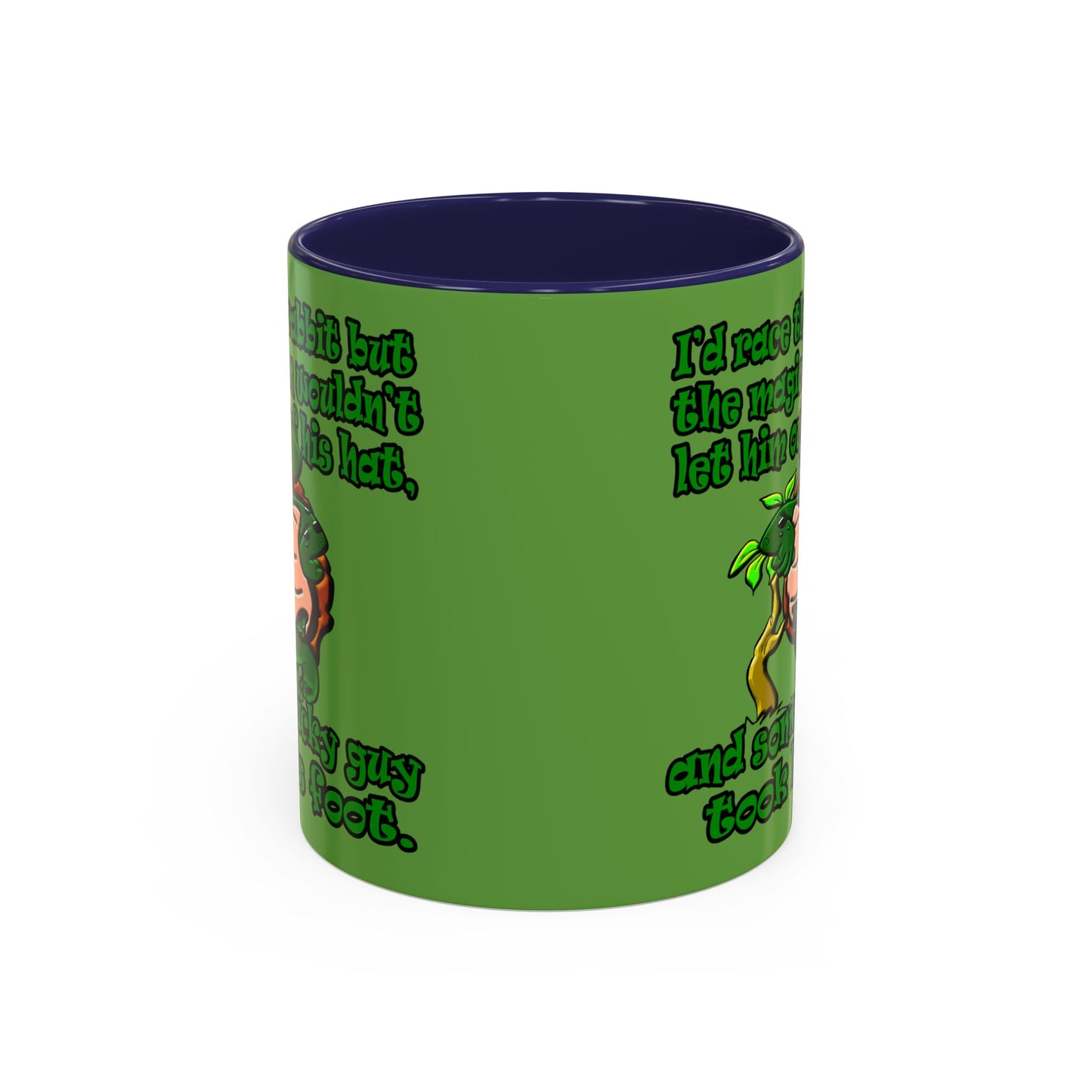 turtle race - Accent Mug (green)