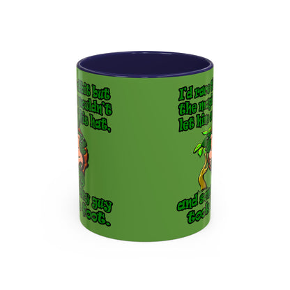 turtle race - Accent Mug (green)