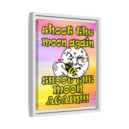 shoot the moon again - framed canvas art (color blur)