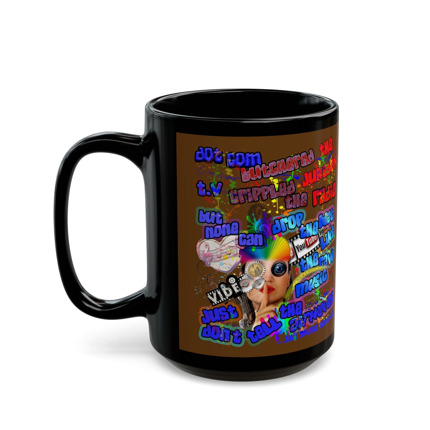 drop the beat - Black Mug (brown)