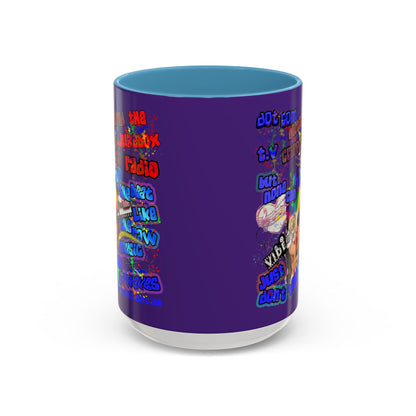 drop the beat - Accent Mug (purple)