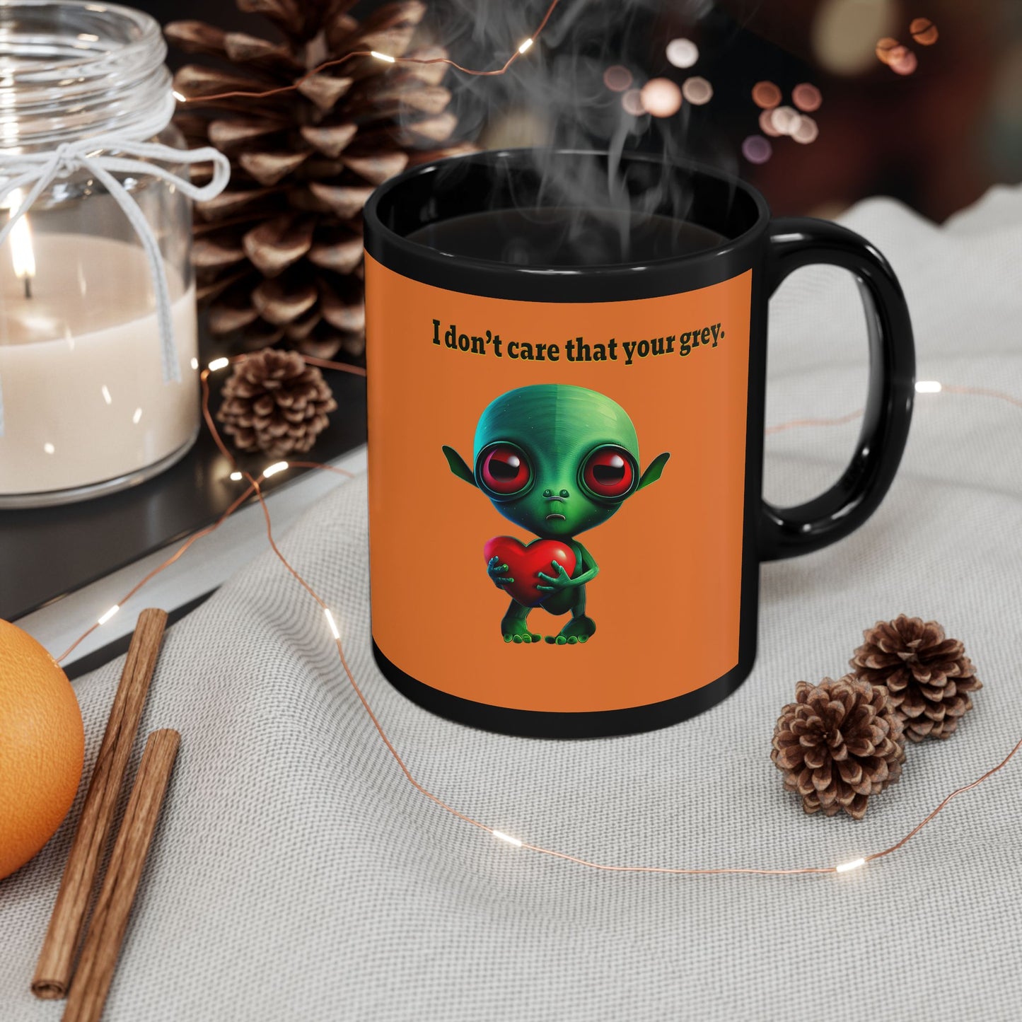 I don't care that your grey - Black Mug (crusta)