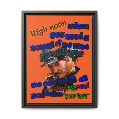 high noon - framed canvas art (orange)