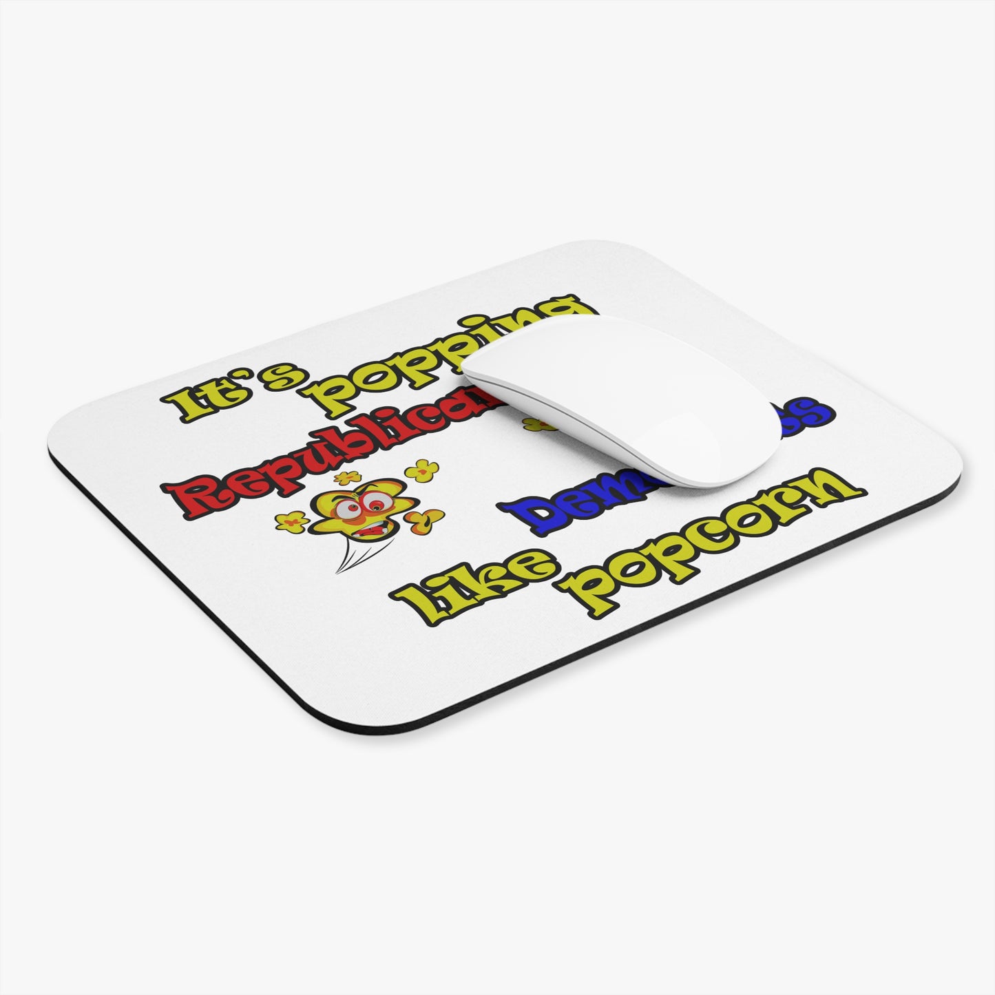 popping like popcorn - Mouse Pad (Rectangle) (white)