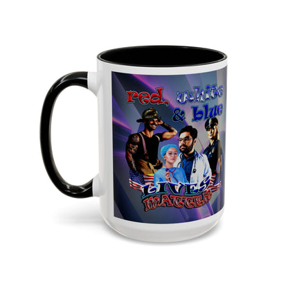 rw&b lives matter - Accent Mug (grey-pink wave)