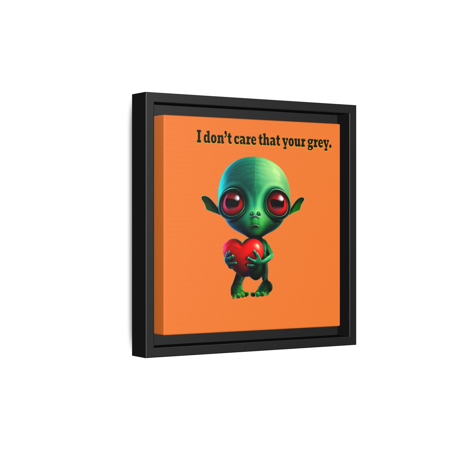 I don't care that your grey - framed canvas art (crusta)
