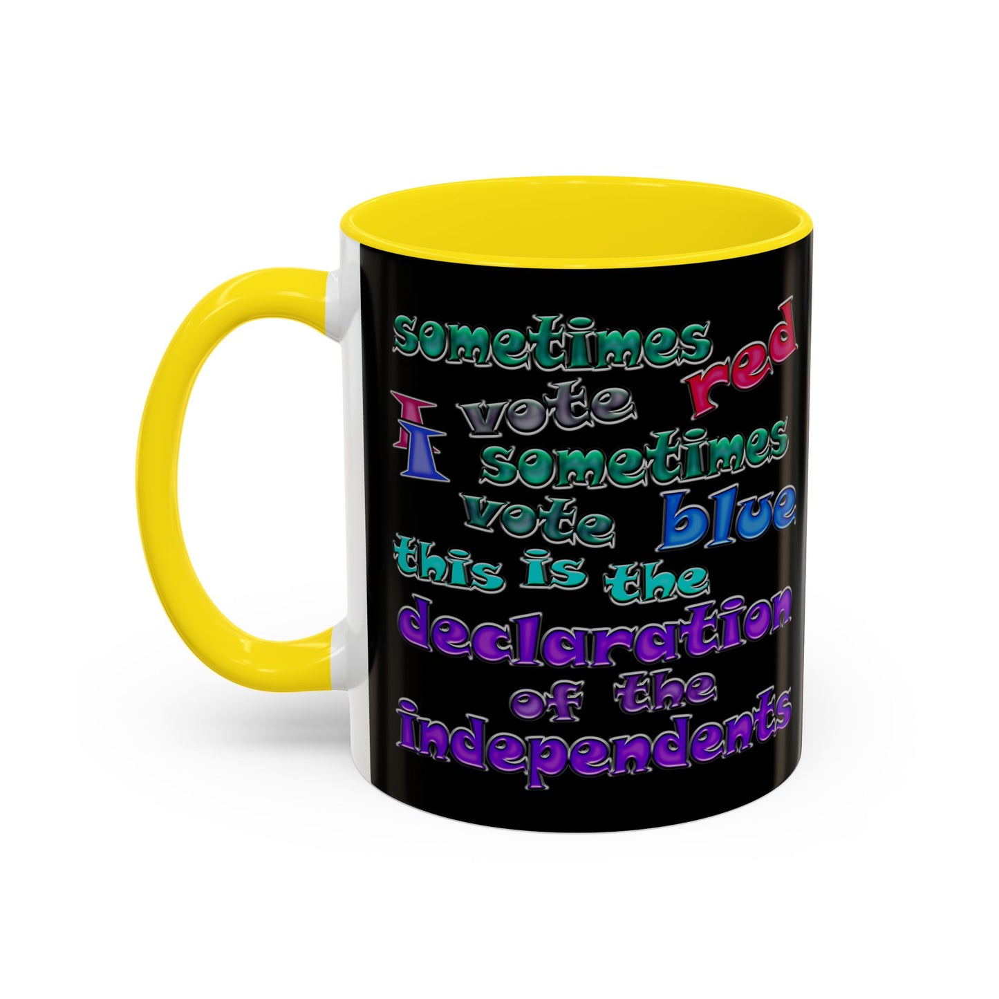 declaration of the independents - Accent Mug (black)