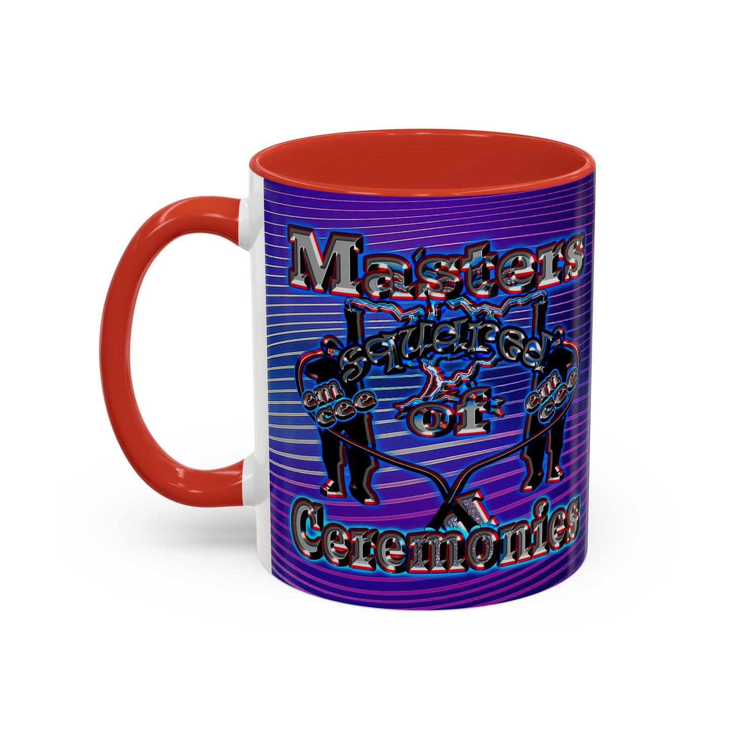 em cee squared - Accent Mug (purple wave)