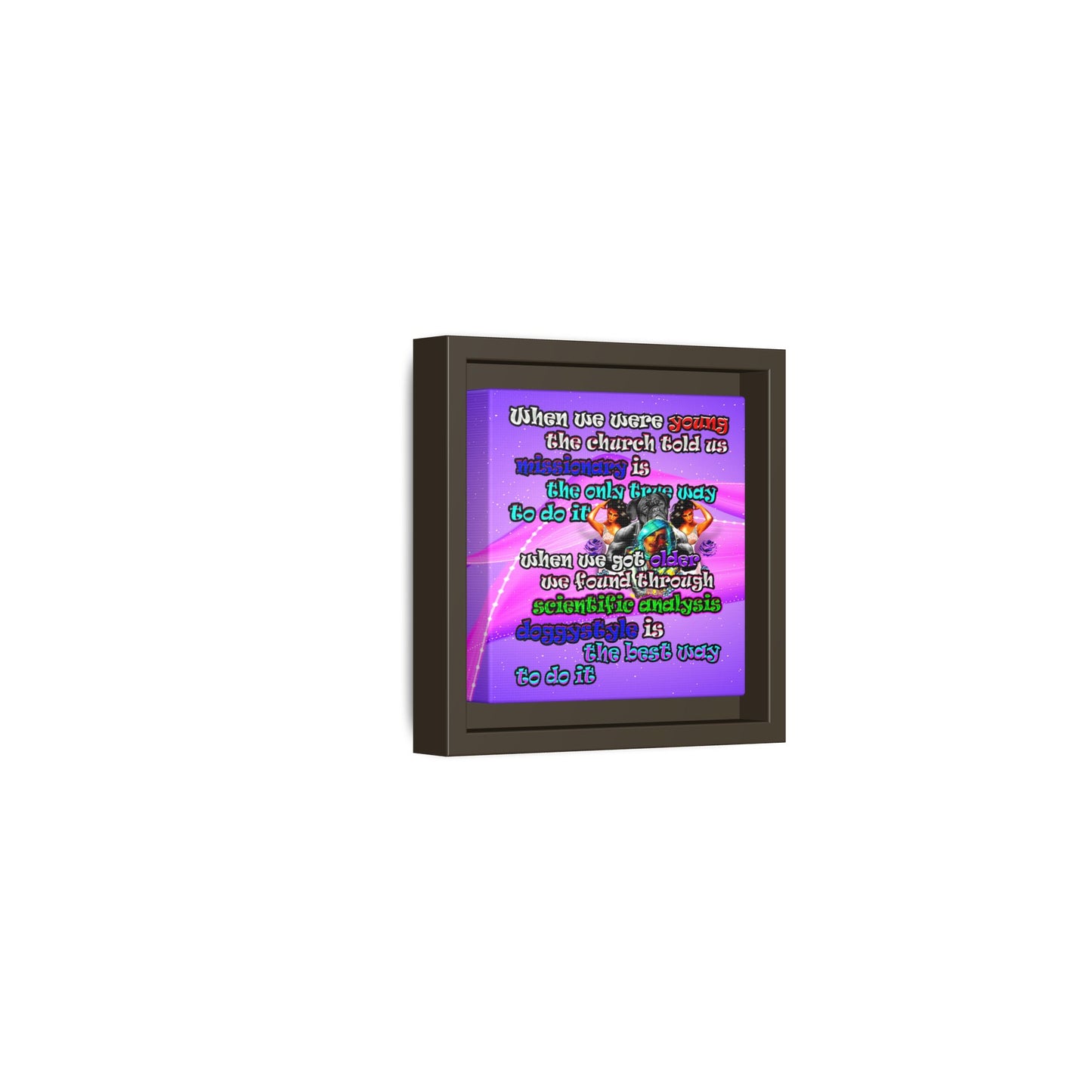 doggystyle - framed canvas art (purple-pink wave)