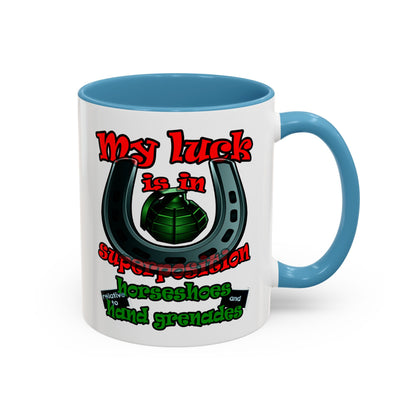 my luck - Accent Mug (white)