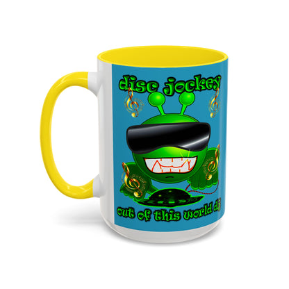 disc jockey - Accent Mug (turquoise)