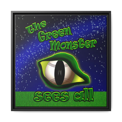 green monster - framed canvas art ('snoops' background)