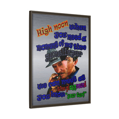 high noon - framed canvas art (brushed nickel)