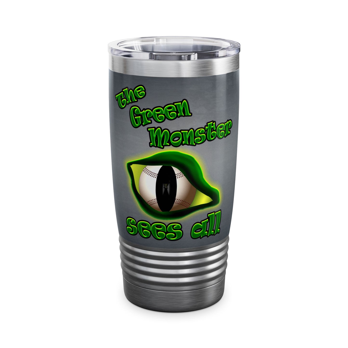 green monster - Ringneck Tumbler, 20oz (grey-light grey)