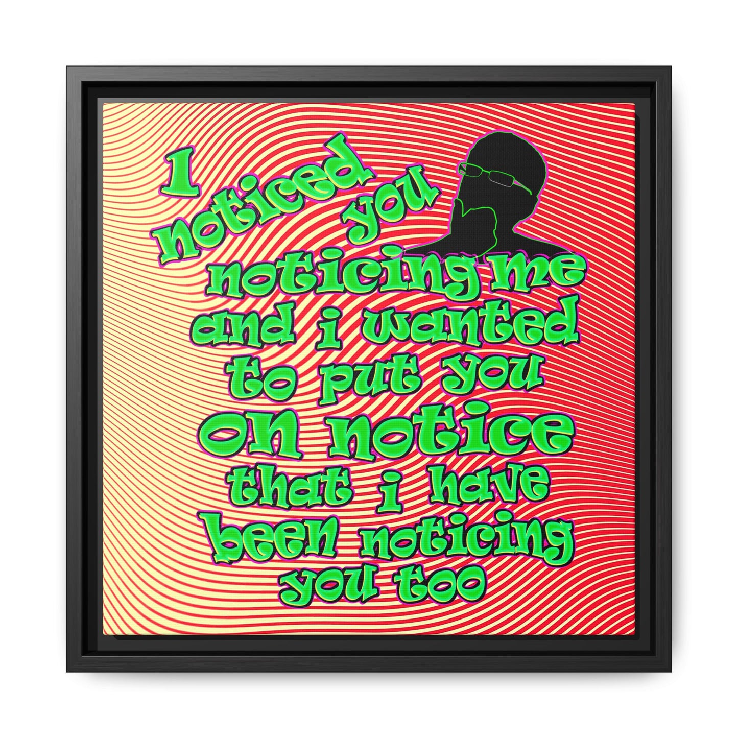 noticed you noticing - framed canvas art (yellow-orange wave)