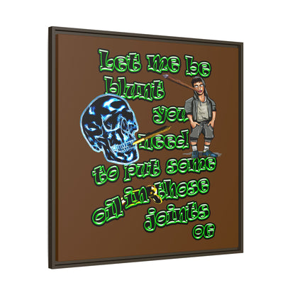 og - framed canvas art (brown)