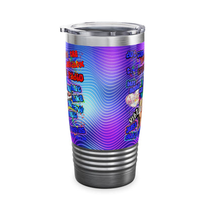 drop the beat - Ringneck Tumbler, 20oz  (purple wave)