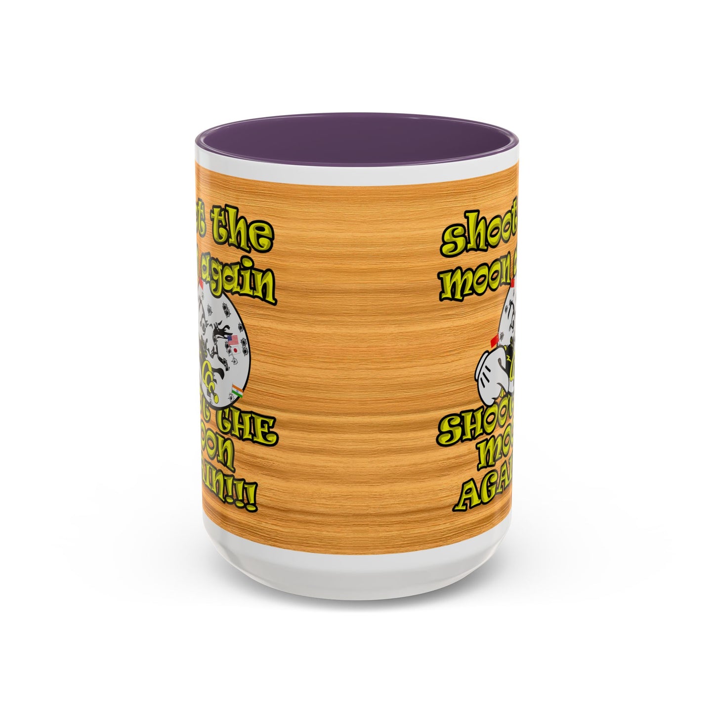 shoot the moon again - Accent Mug (butterscotch wood finish)