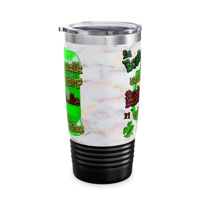 celtics logo - Ringneck Tumbler, 20oz (white marble)