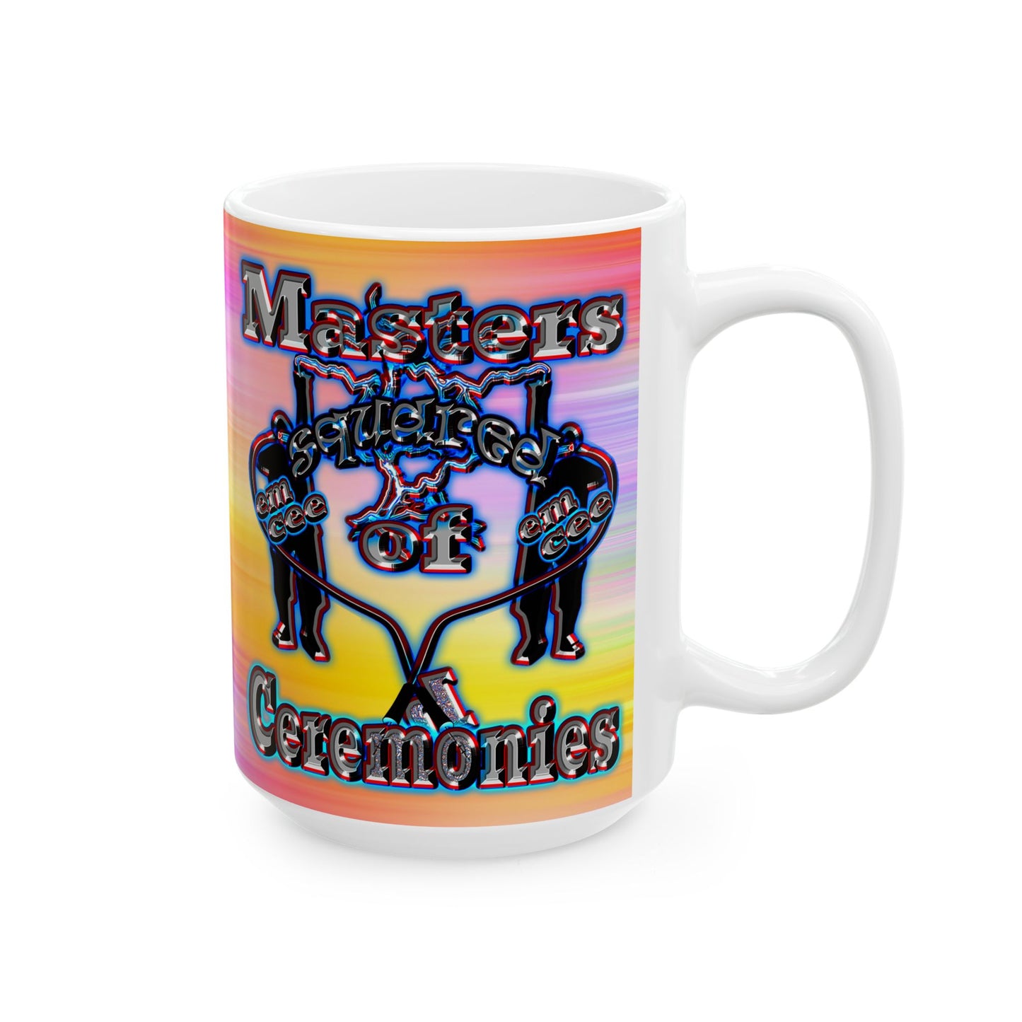 em cee squared - White Mug (color blur)