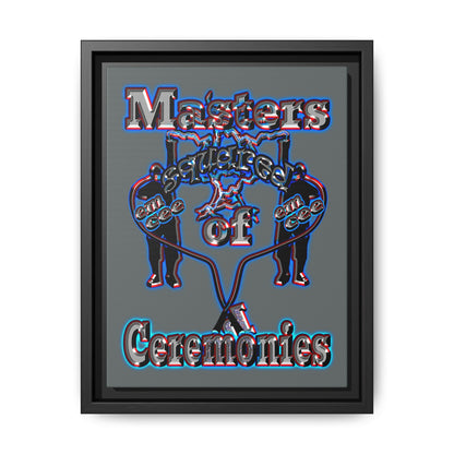 em cee squared - framed canvas art (dark grey)