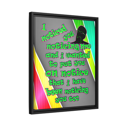 noticed you noticing - framed canvas art (rainbow split)