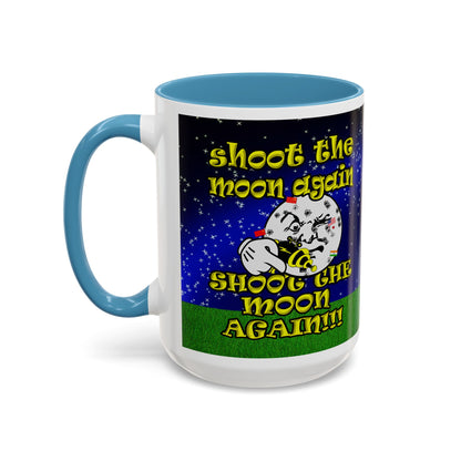 shoot the moon again - Accent Mug ('snoops' background)