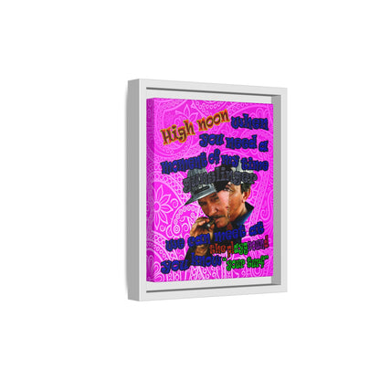 high noon - framed canvas art (pink swirl)