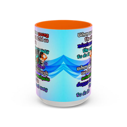 doggystyle - Accent Mug (light blue-pink wave)