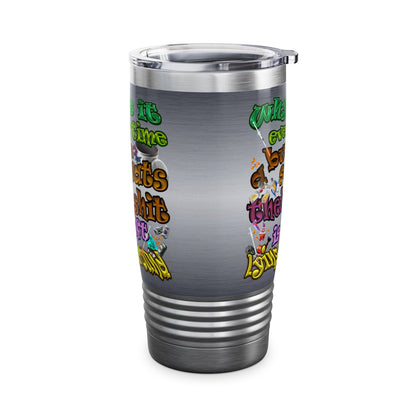 the bum's shit - Ringneck Tumbler, 20oz (brushed nickel)