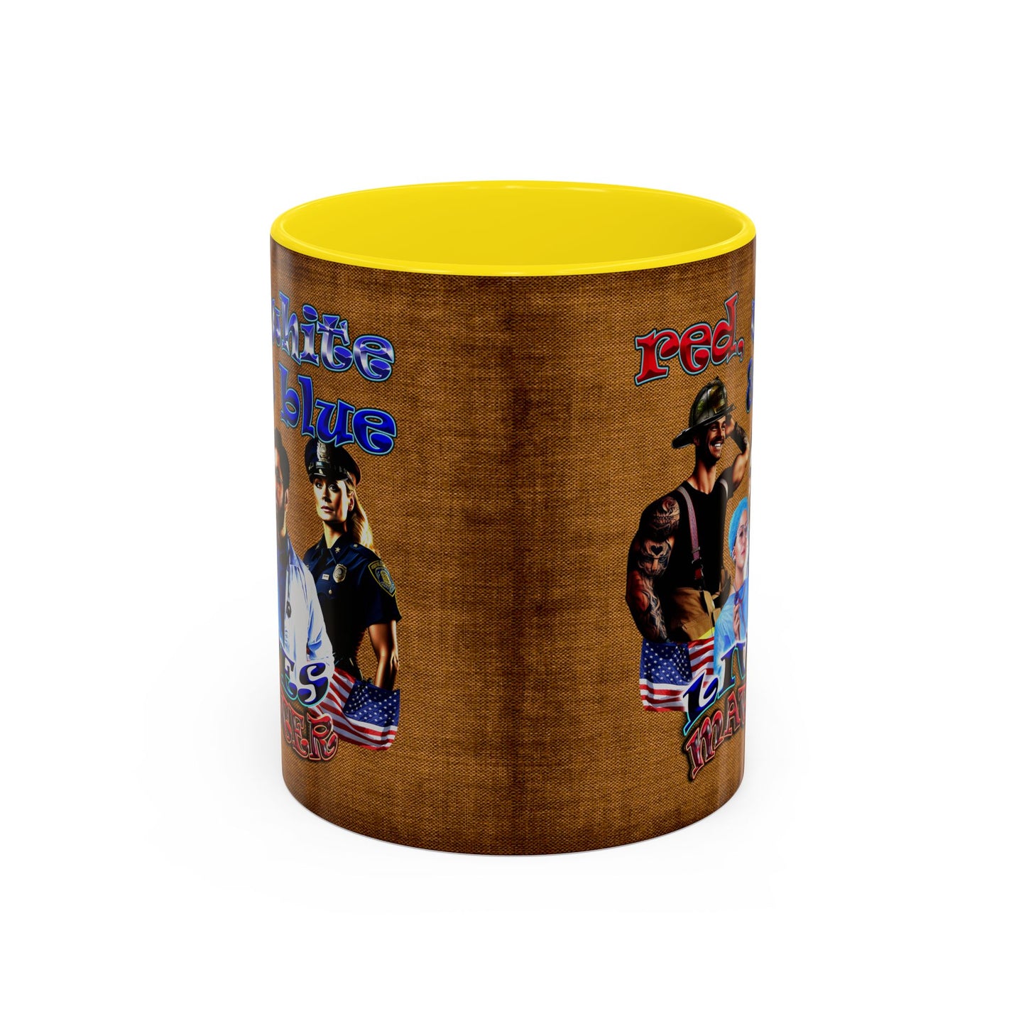 rw&b lives matter - Accent Mug (brown papyrus)
