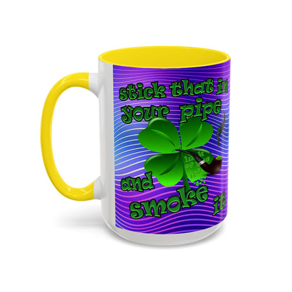 celtics logo - Accent Mug (purple wave)