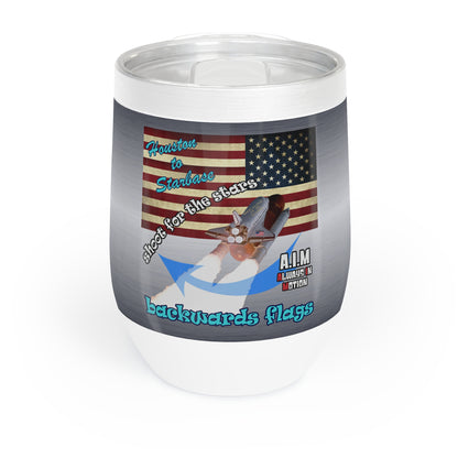 shoot for the stars - Chill Wine Tumbler (brushed nickel)