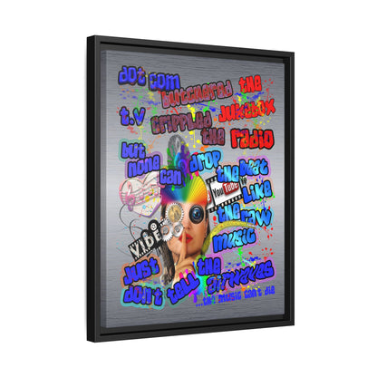 drop the beat - framed canvas art (brushed nickel)