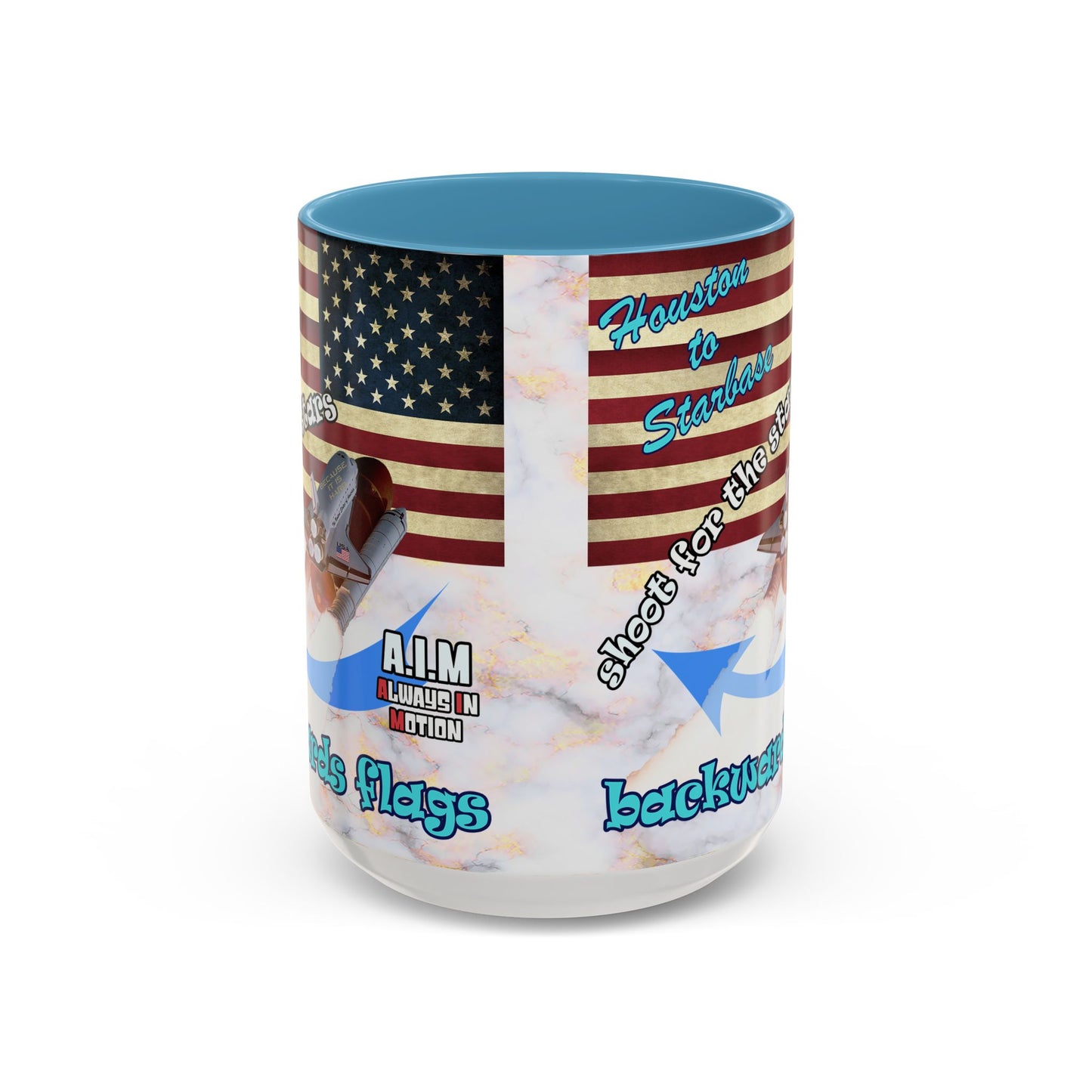 shoot for the stars - Accent Mug (white marble)