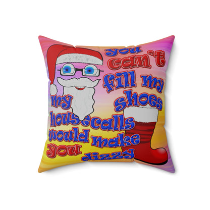 santa's shoes - Spun Polyester Square Pillow - (color blur)