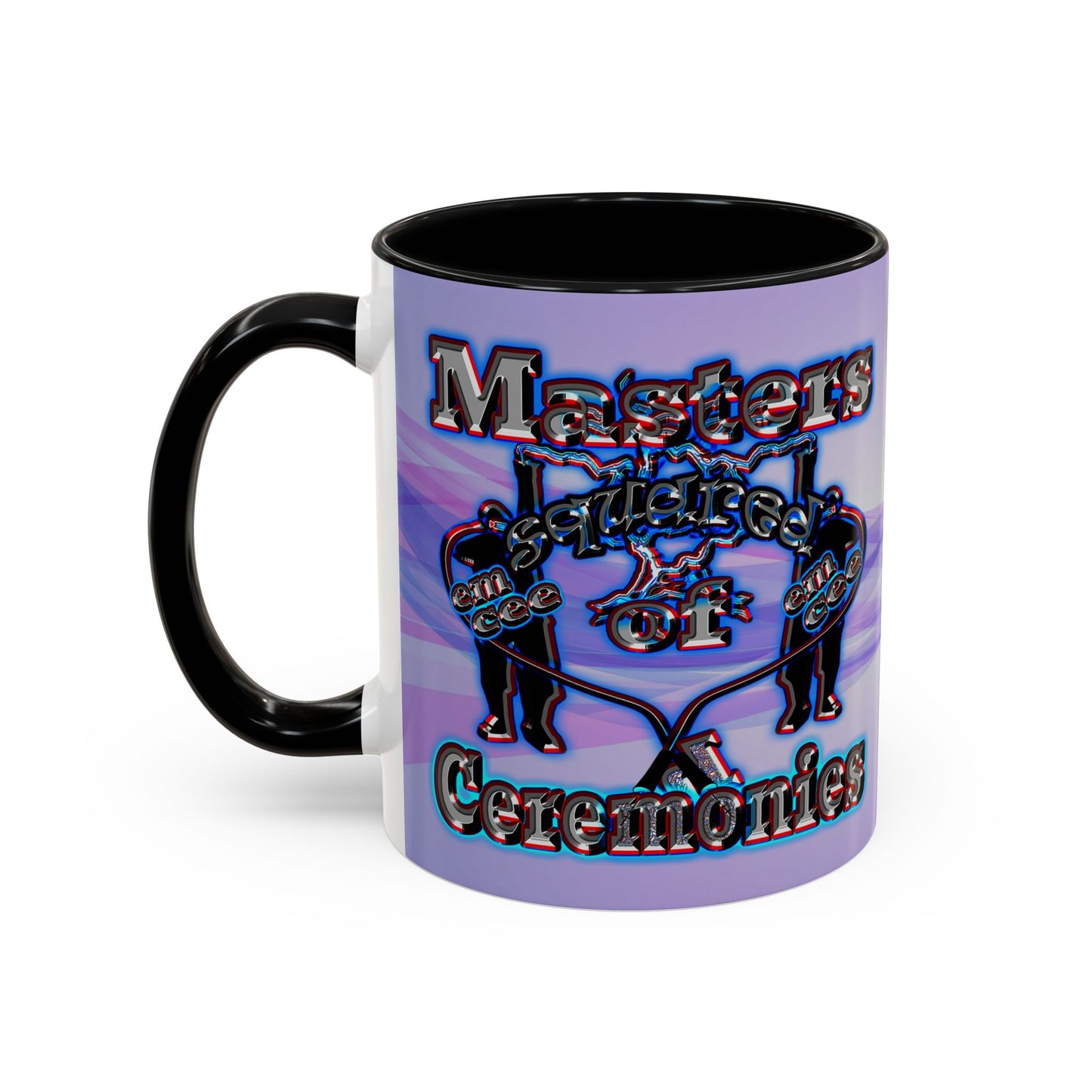 em cee squared - Accent Mug (light blue-pink wave)