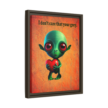 I don't care that your grey - framed canvas art (burnt orange)